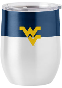 West Virginia Mountaineers 16oz Curved Stainless Steel Stemless