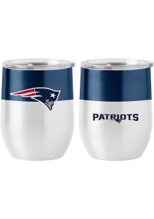 New England Patriots 16oz Colorblock Curved Stainless Steel Stemless