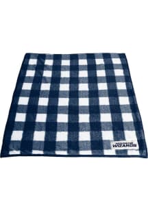 Washington Wizards Buffalo Check Frosty Sherpa Fleece Blanket - Navy Blue