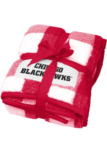 Chicago Blackhawks Buffalo Check Frosty Sherpa Blanket