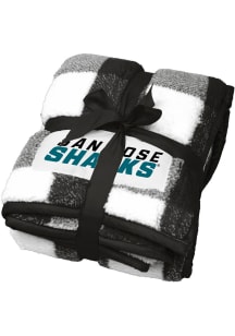 San Jose Sharks Buffalo Check Frosty Sherpa Blanket