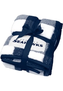 Seattle Seahawks Buffalo Check Frosty Sherpa Blanket