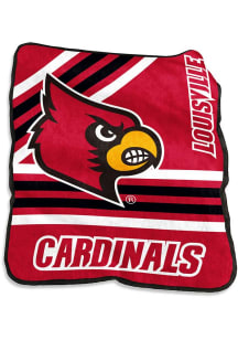 Louisville Cardinals Logo Raschel Blanket