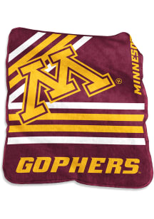 Minnesota Golden Gophers Logo Raschel Blanket
