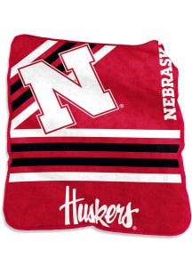 Nebraska Cornhuskers Logo Raschel Blanket