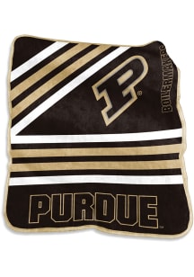 Black Purdue Boilermakers Logo Raschel Blanket