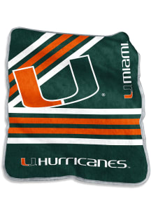 Miami Hurricanes Logo Raschel Blanket