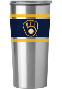 Milwaukee Brewers 20oz Fusion Stainless Steel Tumbler - Navy Blue