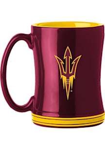Arizona State Sun Devils 14oz Relief Ceramic Mug - Maroon