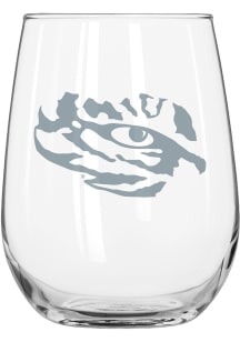 LSU Tigers 16oz Etched Stemless Wine Glass