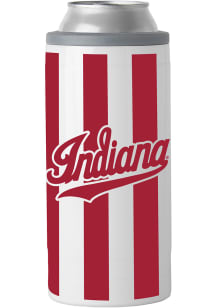 Red Indiana Hoosiers 12oz Candy Stripe Stainless Steel Coolie