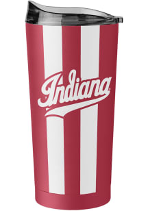 Red Indiana Hoosiers 20oz Candy Stripe Stainless Steel Tumbler