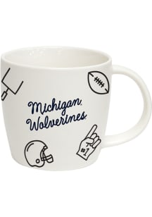 White Michigan Wolverines 18oz Mug