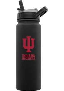 Black Indiana Hoosiers 24oz Soft Touch Stainless Steel Bottle