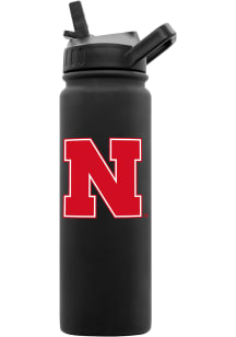 Black Nebraska Cornhuskers 24oz Soft Touch Stainless Steel Bottle