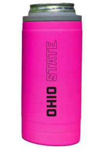 Red Ohio State Buckeyes 12oz Electric Stacked Slim Stainless Steel Coolie