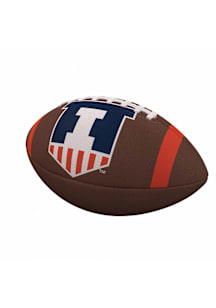 Illinois Fighting Illini Orange Logo Brands Stripe Official Football