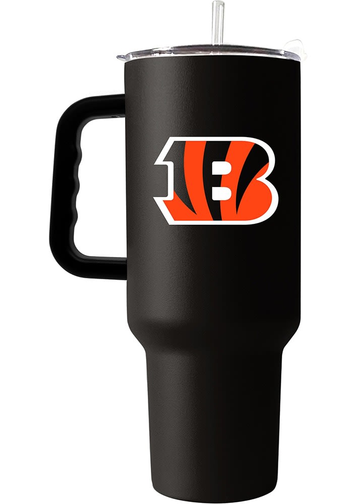 Cincinnati Bengals Cincy Tumbler Glass Tumbler Orange and Black Cincinnati Bengals  Tumbler 