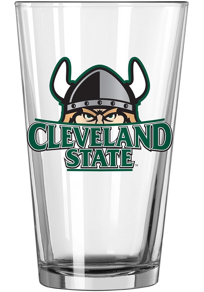 Cleveland State Vikings Primary Logo Pint Glass