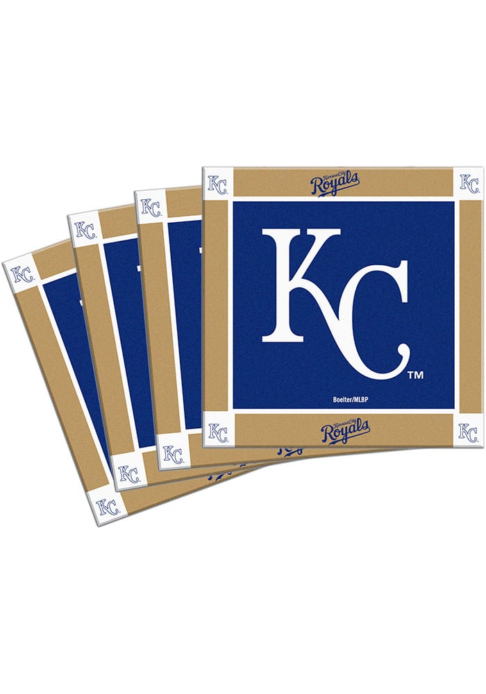 4 pack Kansas City Royals Baseball Rubber Square Coaster set SRC2011 