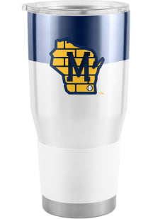 Milwaukee Brewers 30oz Colorblock Stainless Steel Tumbler - Navy Blue