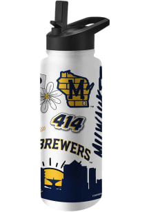 Milwaukee Brewers 34oz Native Quencher Stainless Steel Bottle