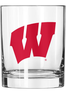 Red Wisconsin Badgers 14oz Gameday Rock Glass