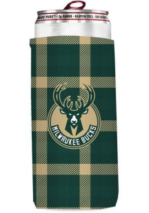 Milwaukee Bucks 12oz Plaid Slim Coolie