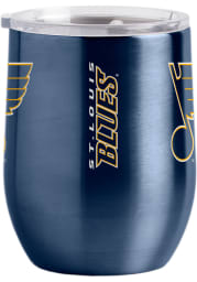 St Louis Blues 16oz Curved Ultra Wine Stainless Steel Tumbler - Blue