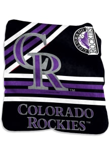 Colorado Rockies Stripe Raschel Blanket