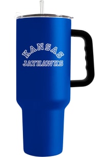 Kansas Jayhawks Vault 40oz Flipside Powder Coat Stainless Steel Tumbler - Blue