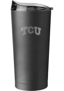 TCU Horned Frogs 20oz Black Powder Coat Stainless Steel Tumbler - Black