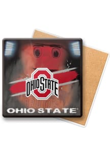 Red Ohio State Buckeyes Wood Coaster