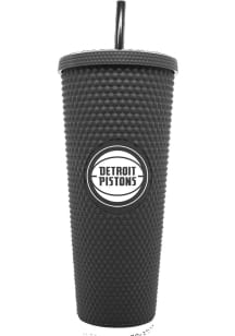 Detroit Pistons 24oz Black Studded Straw Tumbler
