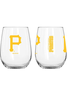 Pittsburgh Pirates 16 OZ Gameday Curved Stemless Wine Glass