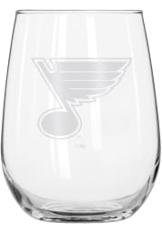 St Louis Blues 16 OZ Frost Curved Stemless Wine Glass