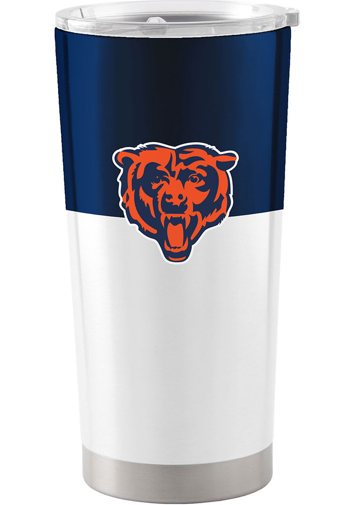 Chicago Bears 20oz Colorblock Stainless Steel Straw Tumbler