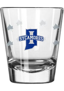 Indiana State Sycamores 2 oz Satin Etch Shot Glass