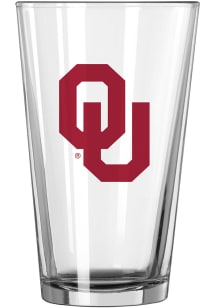 Oklahoma Sooners 16oz Logo Pint Glass