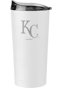 Kansas City Royals 16 OZ White Powder Coat Curved Ultra Stainless Steel Tumbler - White