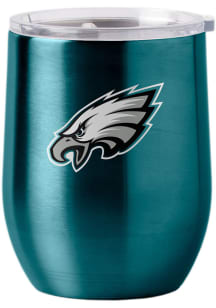 Philadelphia Eagles 16 OZ Color Block Curved Ultra Stainless Steel Stemless