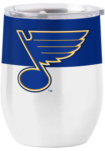 St Louis Blues 16 OZ White Color Block Curved Ultra Stainless Steel Stemless