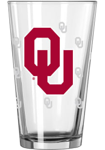 Oklahoma Sooners 16OZ Satin Etch Pint Glass