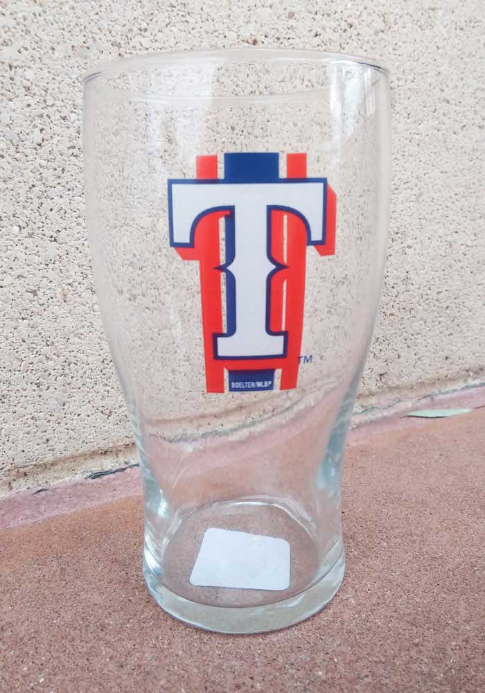 Texas Rangers 20 OZ Half Stripe Pint Glass