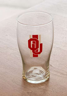 Oklahoma Sooners 20 OZ Half Stripe Pint Glass