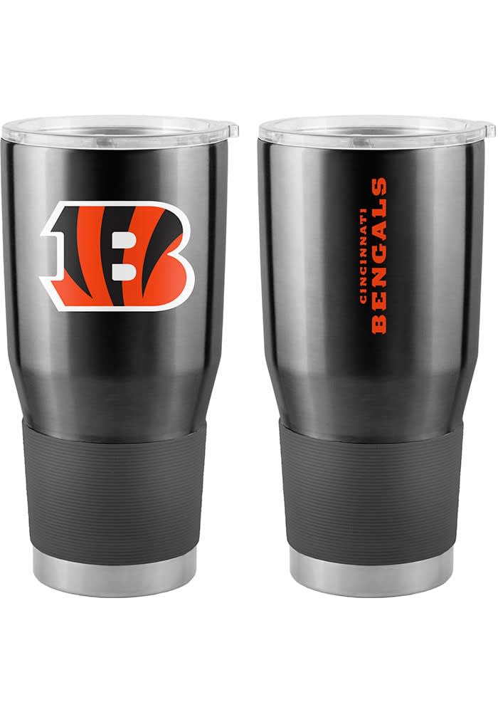 NFL Cincinnati Bengals Personalized 30oz Black Stainless Steel Tumbler