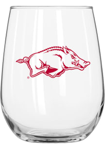 Arkansas Razorbacks 16OZ Gameday Curved Stemless Wine Glass