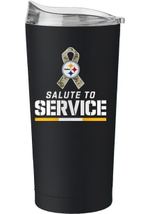 Pittsburgh Steelers Salute to Service Stainless Steel Tumbler - Black