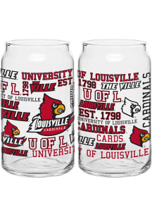 Louisville Cardinals 16 OZ Spirit Glass Can Pint Glass