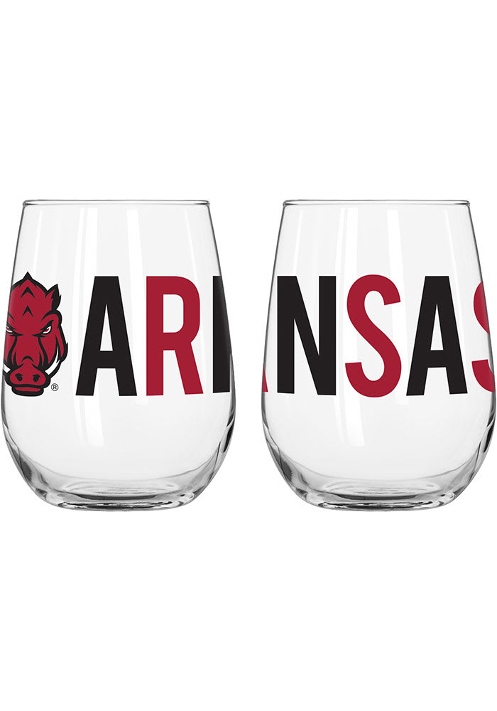Arkansas Razorbacks 16OZ Overtime Stemless Wine Glass